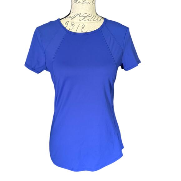 Spyder Purple Crew Neck Short Sleeve Activewear Shirt Small - Picture 1 of 5